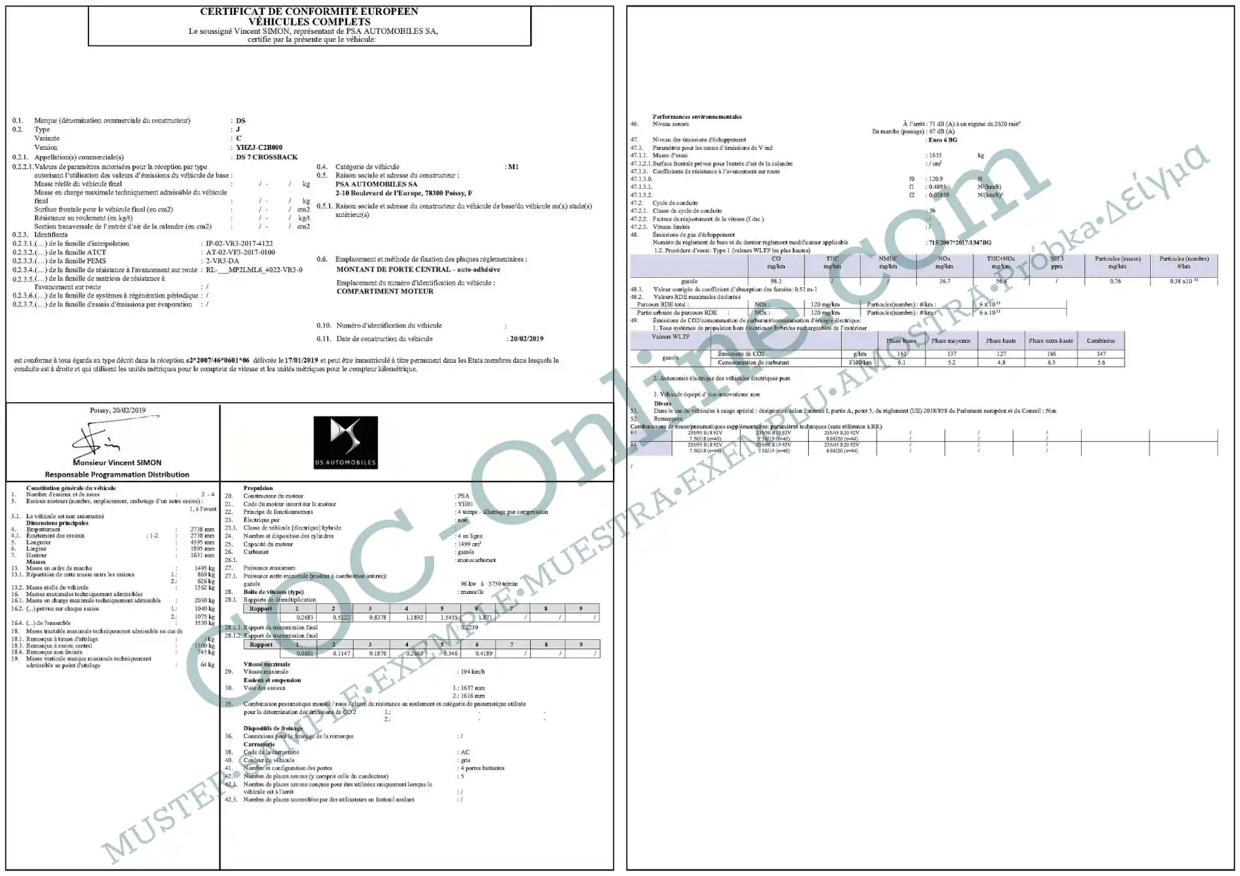 Certificate of Conformity COC DS - Image 3