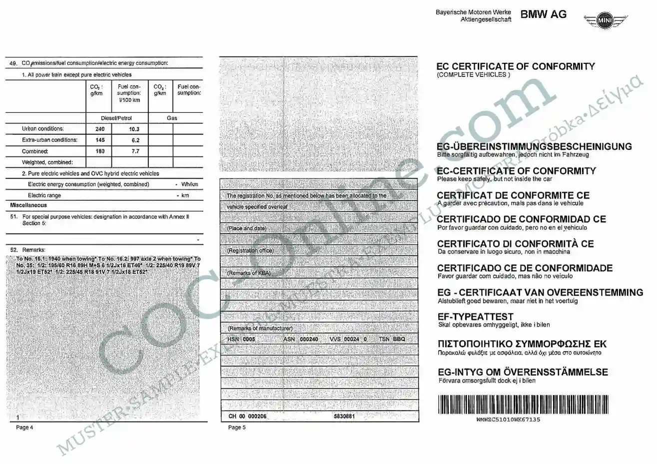 Certificate of Conformity COC MINI - Image 3