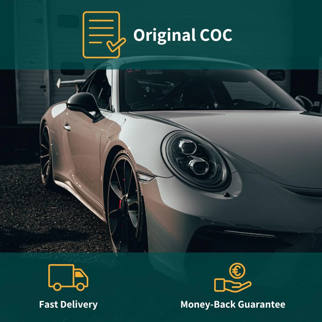 Certificate of Conformity COC PORSCHE - Image 2