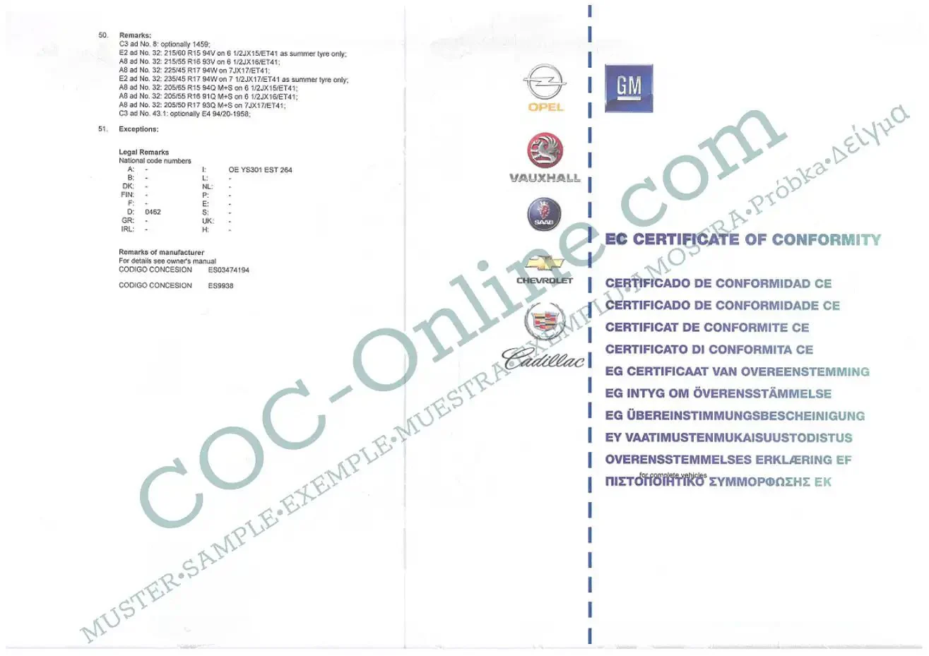 Certificate of Conformity COC SAAB - Image 3
